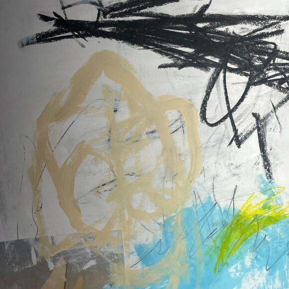 Original Mixed Media Abstract Modern Art Painting 18x24 "Sutile" Signed - Picture 4 of 5